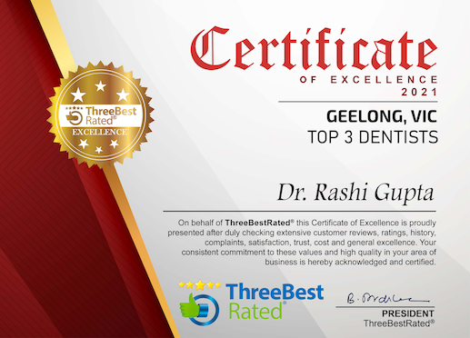 certificate-of-excellence-2021-top-3-dentists-norlane-geelong