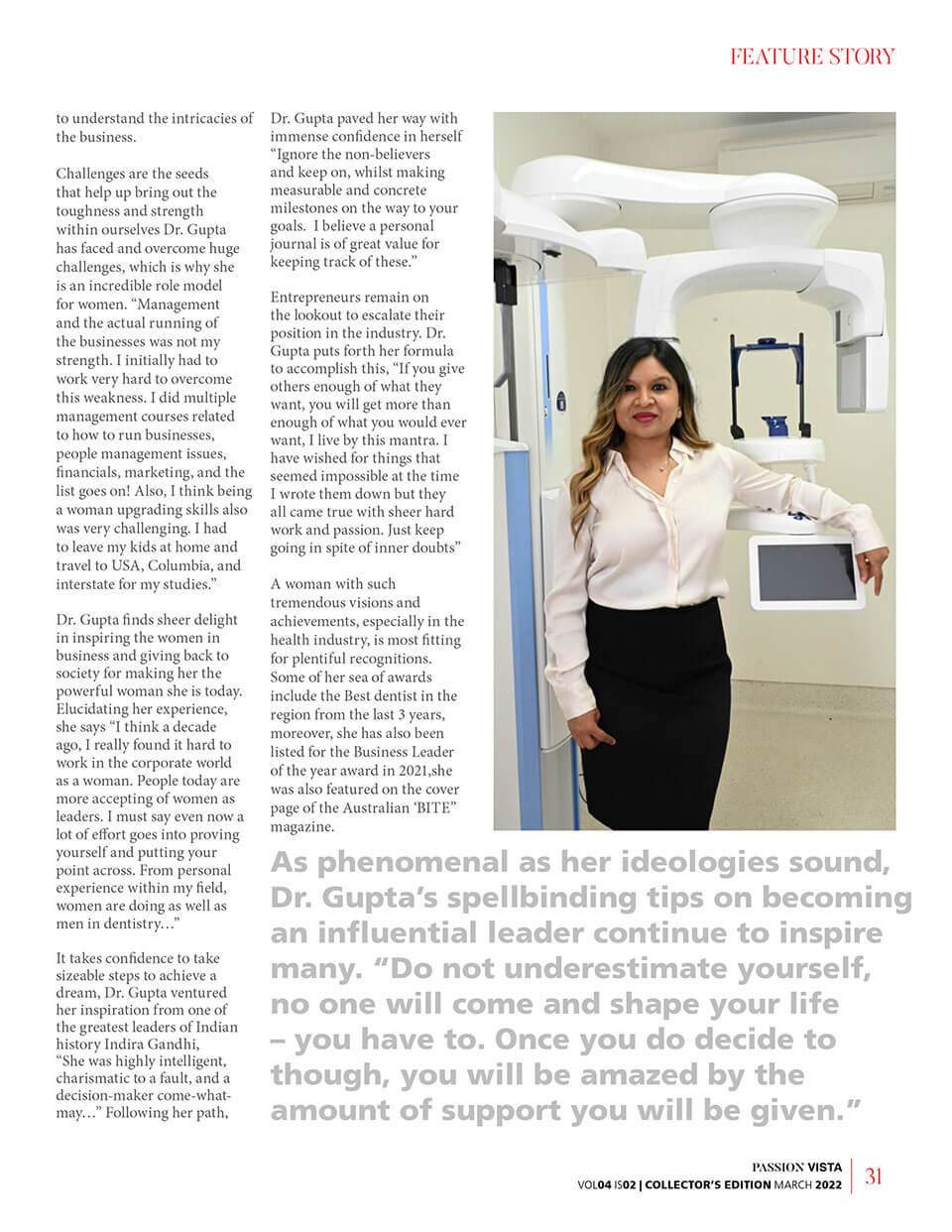 dr rashi gupta passion vista magazine story 3